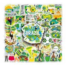 Set De 50 Stickers Brasil País Turismo Latinoamérica Ciudad
